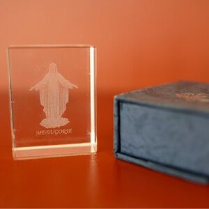 Crystal Our Lady of Medjugore Figurine with Box